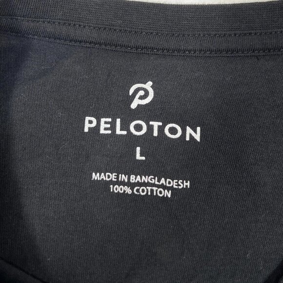 Peloton Rides Century Black Short Sleeve Crew Neck Athletic T-Shirt Size L - Picture 6 of 8